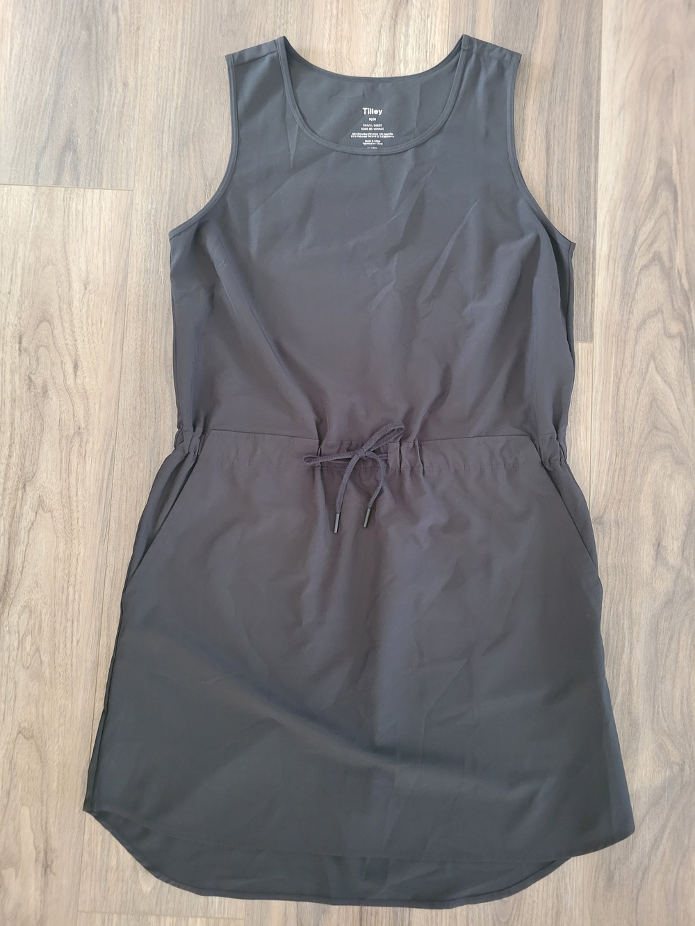 Tilley Black Drawstring Travel Dress